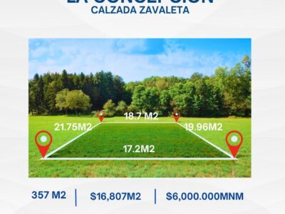 Terreno en Venta “LA CONSEPCION” calzada Zavaleta